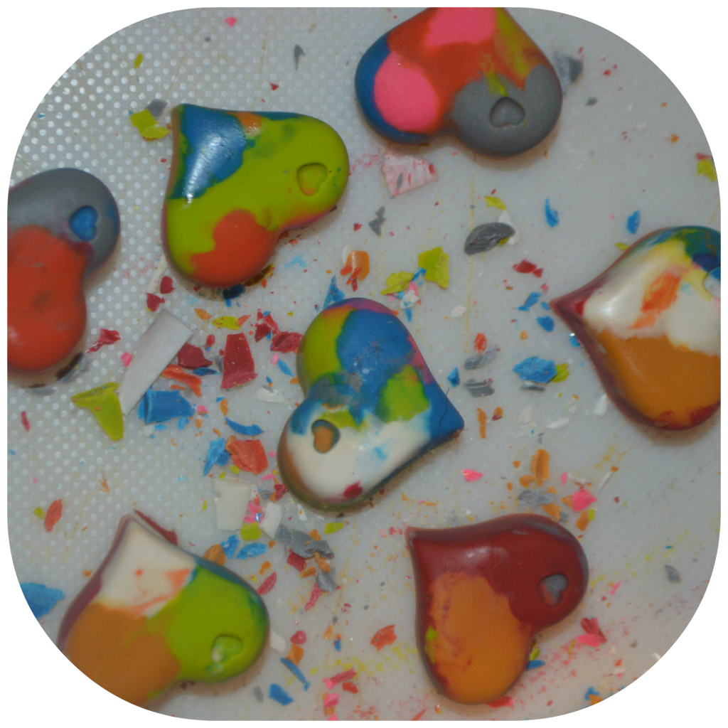 It's An Asda Valentines With Some Home Made Crayon Hearts